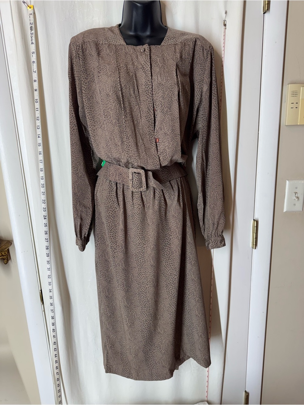 Vintage Hana Sung Snakeskin Print Dress